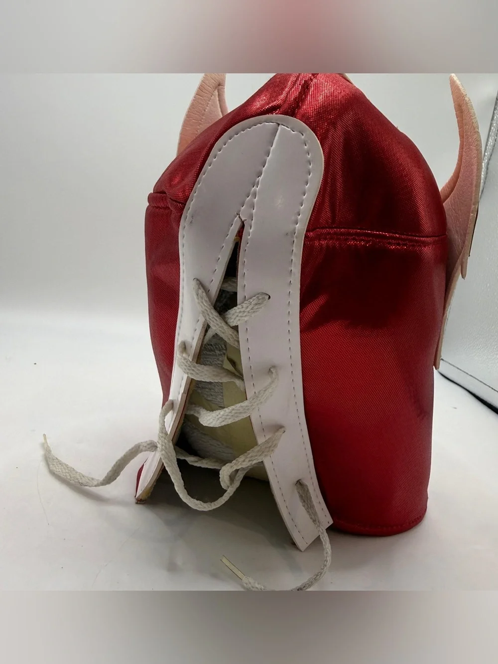 Mexican Lucha Libre Wrestling Mask Red Gold Luchador Costume Adult Lace Up